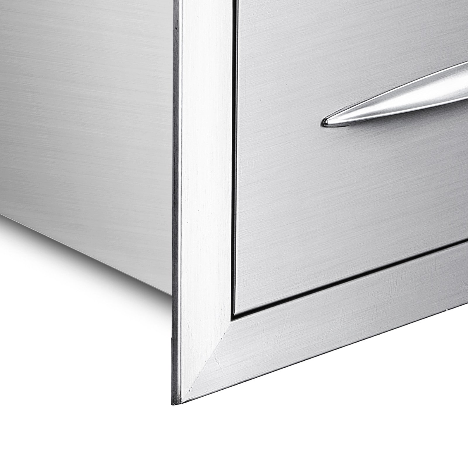 17W X 30H X 21D Inch Outdoor Kitchen Stainless Steel Double Access Drawers With Paper Towel Holder Combo For BBQ Island Or Grill Station_maomaolike.com